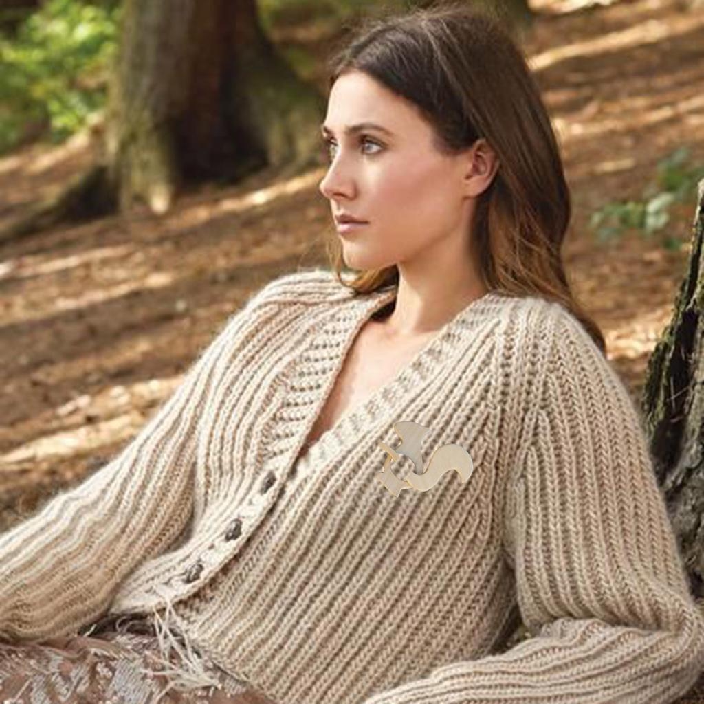 Деревянная брошь в форме животного, креативный дизайн, деревянная брошь ручной работы, зажим для свитера