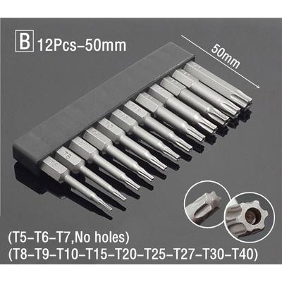 50/75/100/150/200 мм набор магнитных отверток с защитой от несанкционированного доступа, сверла, отвертки, шестигранные биты Torx с плоской головкой 1/4 дюйма, ручные инструменты