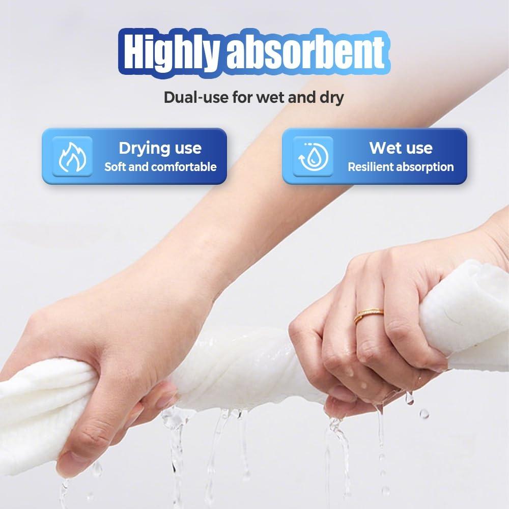 Compressed Towels, Disposable Cotton Coin Tissue, 30 Pack, Portable, for Travel, Camping, Home, Outdoor Activities (Blue, 60 Piece)