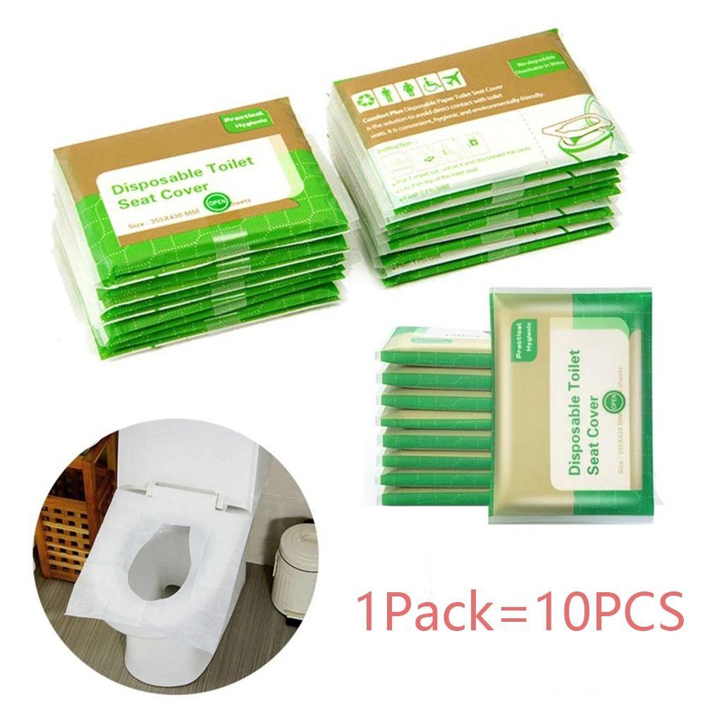 10pcs Water-soluble Toilet Seat Cover Paper Closestool Mat Gifts Disposable Toilet Mat