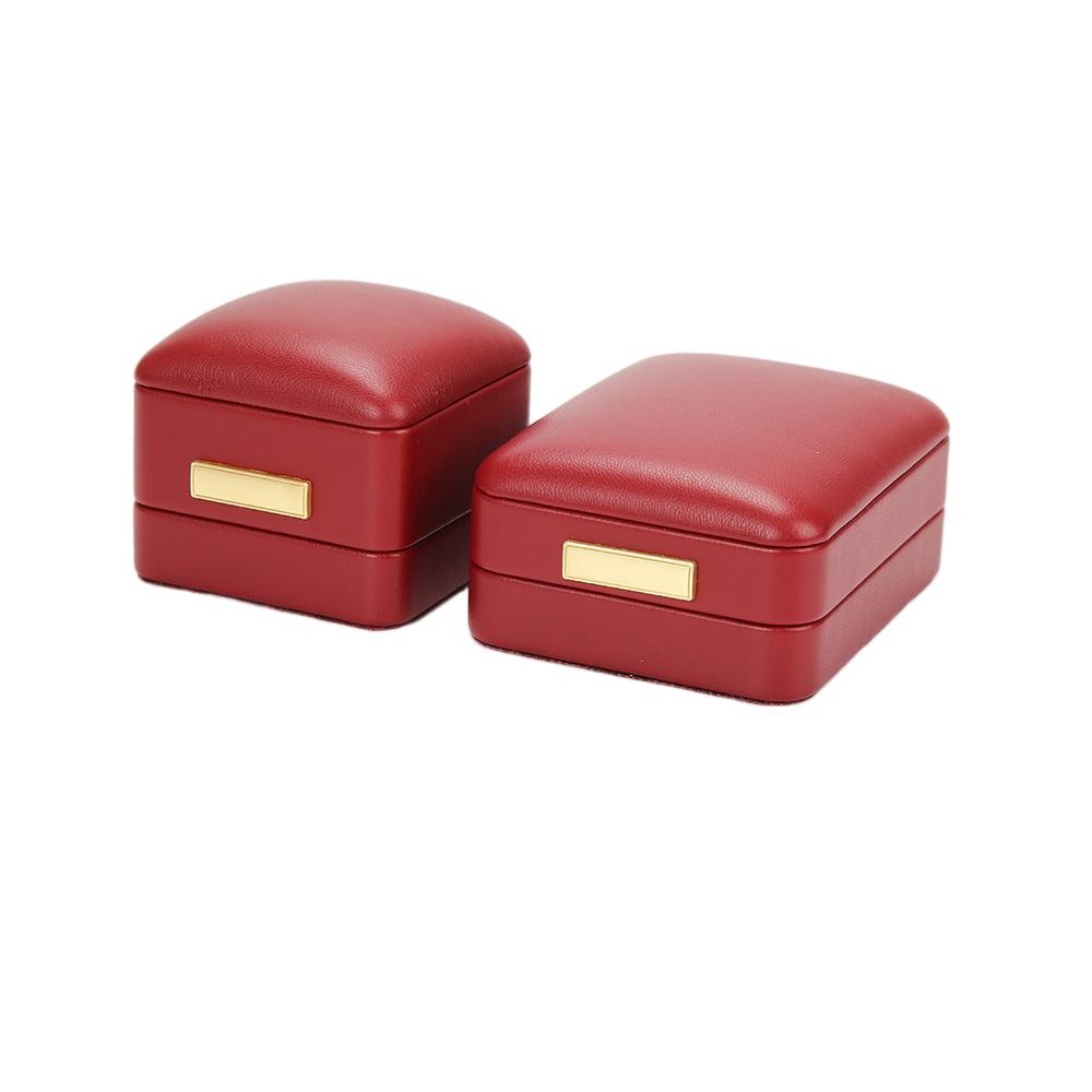 Yantong Luxury PU Leather Jewelry Box Premium Ring Case Velvet Insert Necklace Bracelet Storage Organizer Gift Packaging Custom