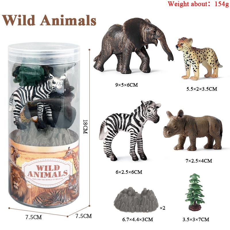 Oenux Набор миниатюрных животных Дикая морская жизнь Ферма Динозавр Игрушка Фигурка Модель Фигурки Зоопарк Милый Образование Детская игрушка Подарок