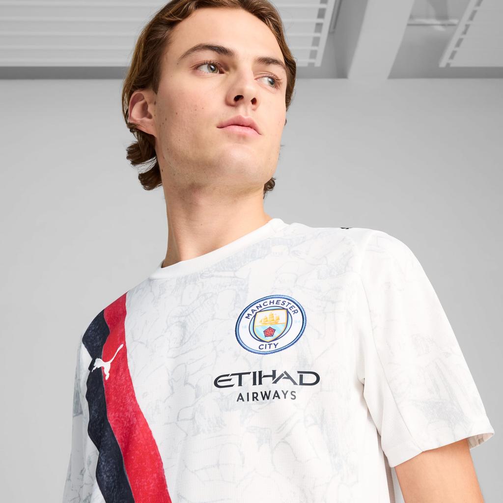 Puma X Реплика футболки KidSuper MCFC (Ман Сити) Puma Белый/Puma Черный Унисекс Топы 781068-07