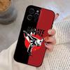 Чехол для телефона Каратэ для iPhone 17,16,15,14,13,12,11 Plus,Pro Max,XS,Мягкий силиконовый черный чехол