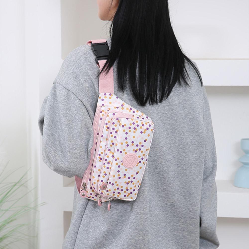 Flower Print Crossbody Chest Bag Colorful Shoulder Bag Fashion Sling Backpack Hiking