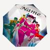 Personalized Name Mighty Morphin Power Rangers  Print Umbrella - Automatic Open/Close, Eight-Rib Durable Frame, Automatic Folding Umbrella