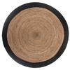 Jute Rug with Black Border Black D120cm - Atmosphera Interior Designer