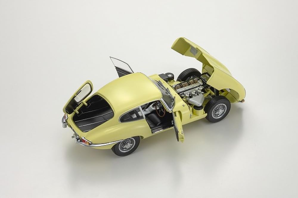 Kyosho Original 1/18 Jaguar E-Type Pale Primrose Light Yellow Finished Product