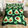 Avocado Duvet Cover Twin Queen Kawaii Green Tropical Fruit Bedding Set for Kids Girl Botanical Comforter Cover with 2 Pillowcase
