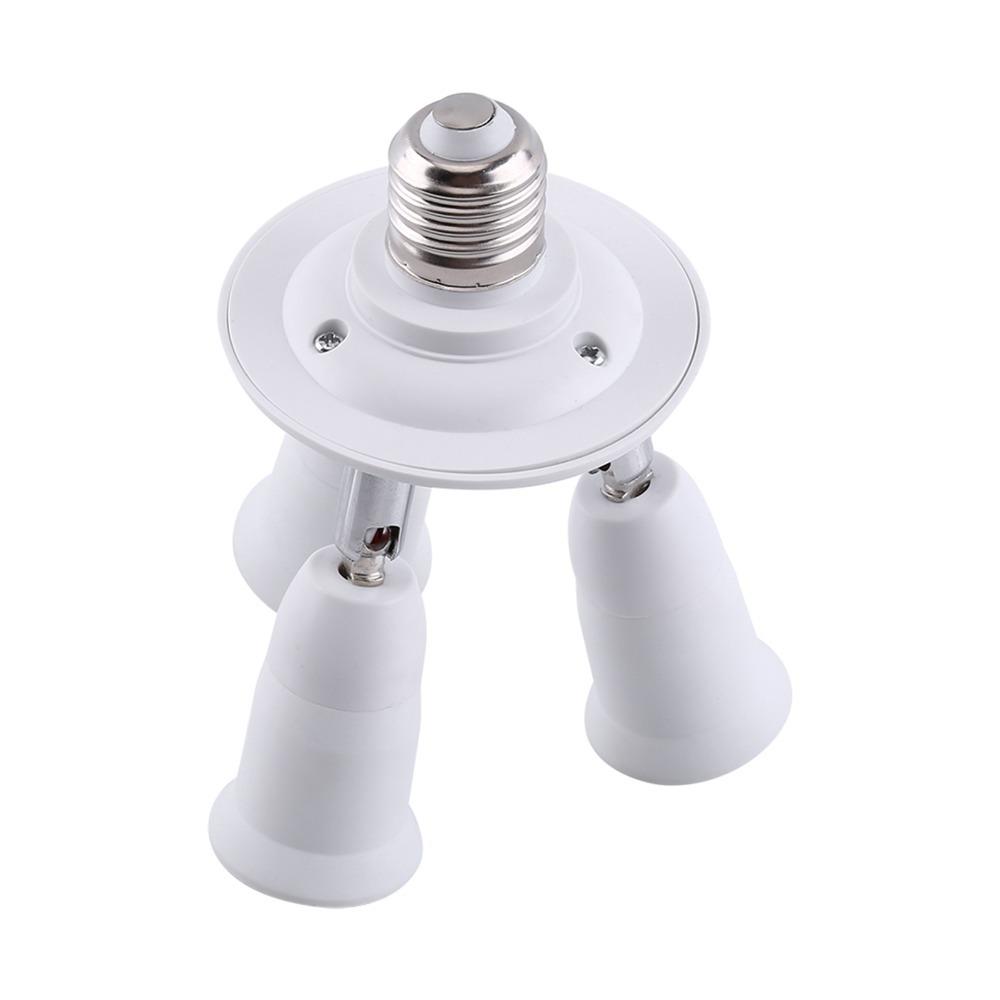 E26 Light Socket Splitter PBT Lamp Socket Adapter Bulb Adapter Holder Lighting Intensity Increase