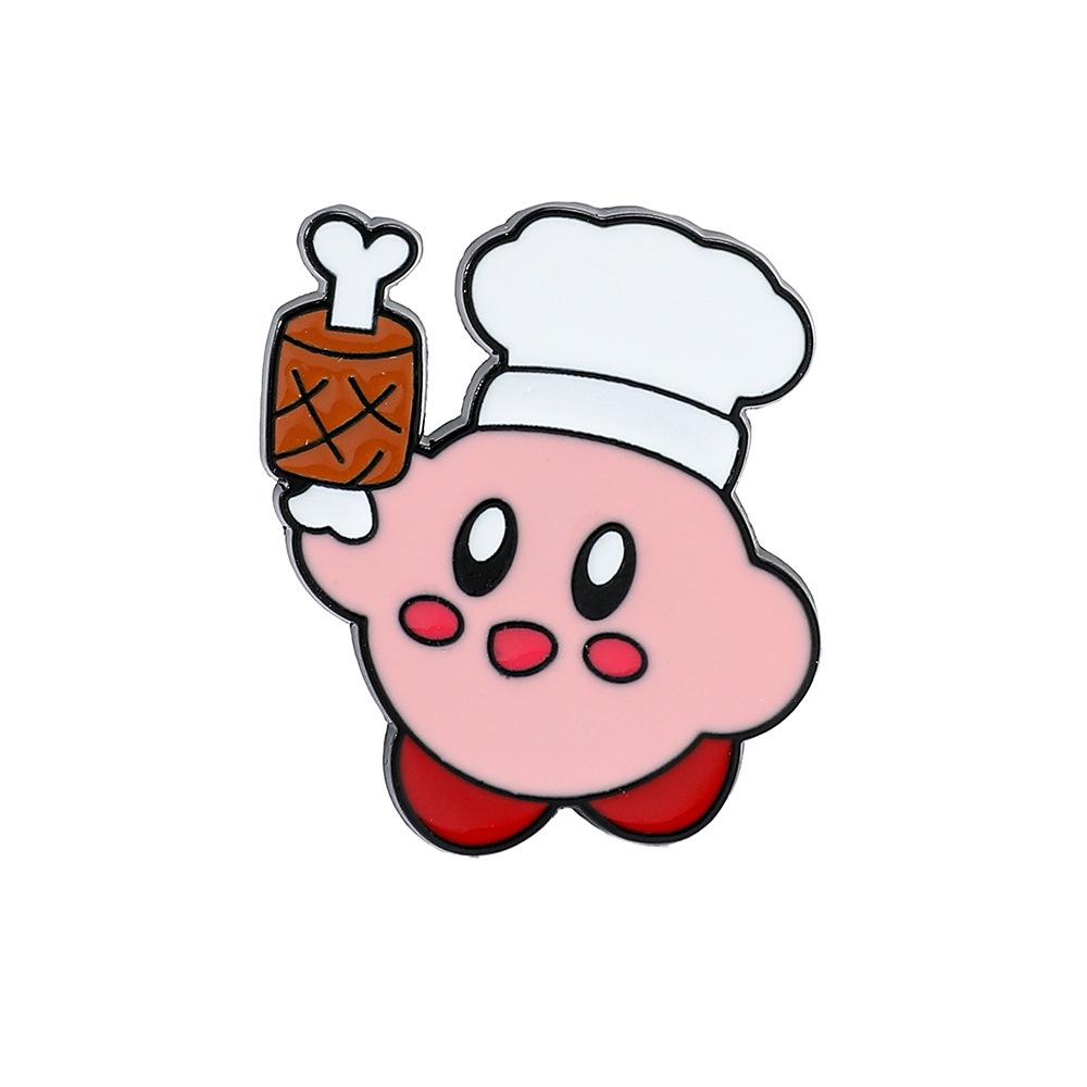 Милая мультяшная брошь Кирби, материал сплав, дизайн мультяшного персонажа, процесс каплевидной эмали Xz3084-1 Xz3084-2 Xz3084-3 Xz3084-4 Xz3084-5 Xz3084-6