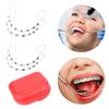 1 пара стоматологических фейковых брекетов с коробкой для хранения, временное украшение зубов, металлические дуги, брекет, стоматологическое модное украшение, стоматологический инструмент