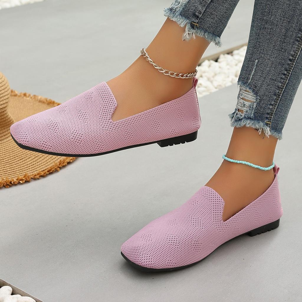 Женская летняя обувь 2024, простая противоскользящая обувь с низким берцем на плоской подошве и круглым носком, уличная повседневная удобная дышащая женская обувь