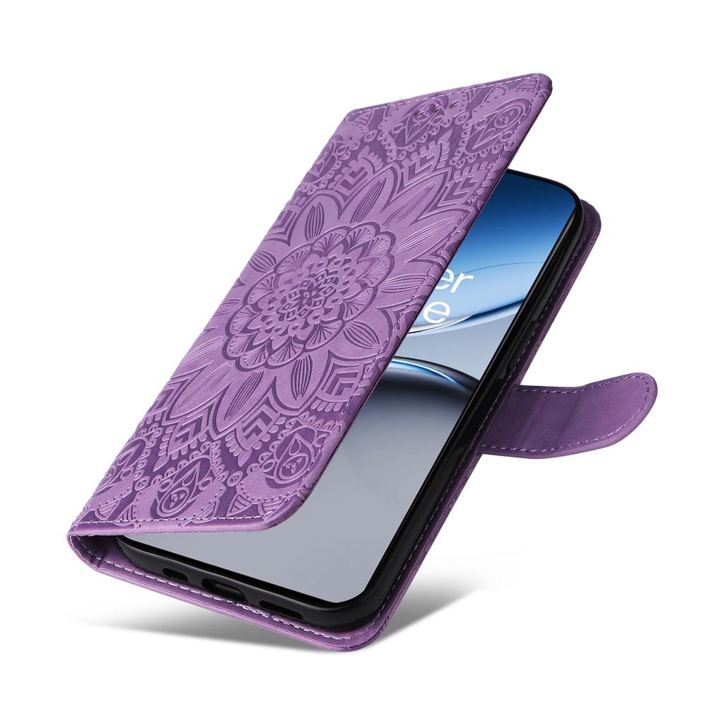 For OnePlus Nord 4 Case Sunflower Imprint Leather Wallet Phone Cover