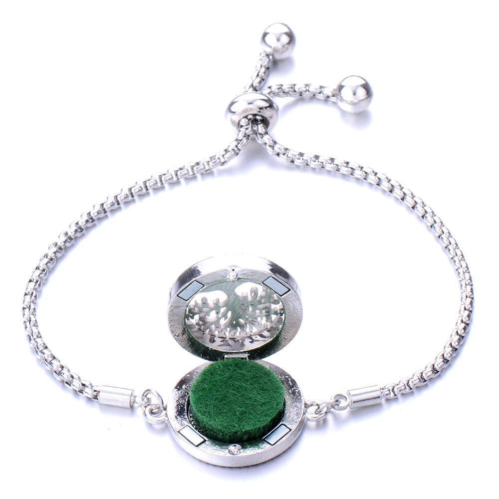 Модный магнитный браслет из нержавеющей стали для ароматерапии