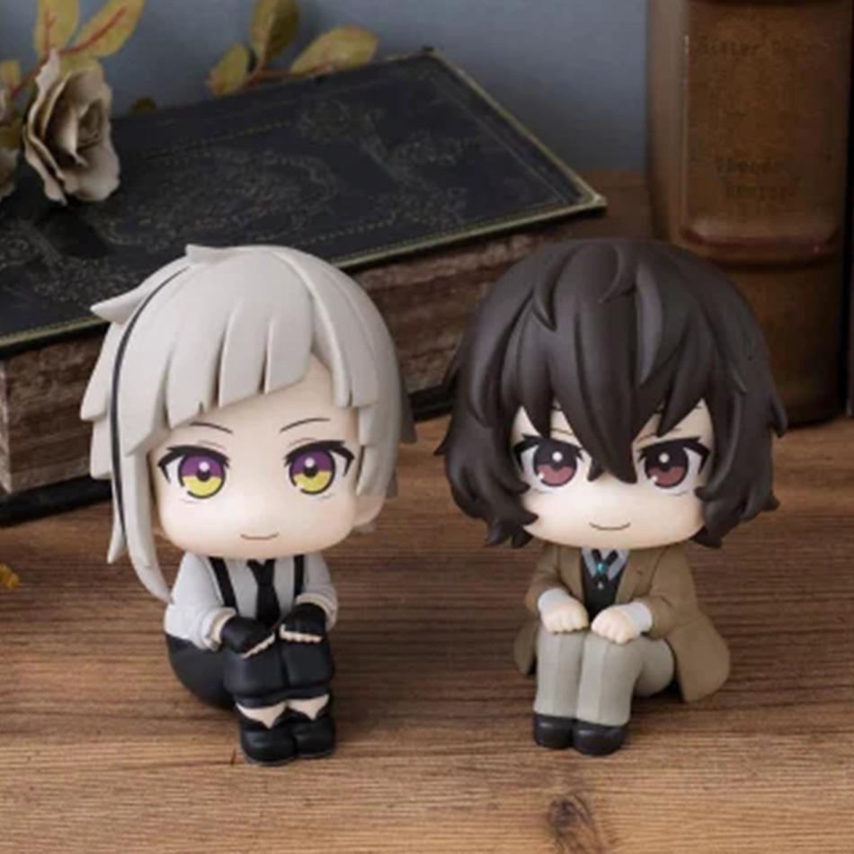 Оригинальная фигурка MegaHouse Look up Bungo Stray Dogs dazai osamu & Nakajima Atsushi 10 см, модель Q-версии, аниме-игрушки