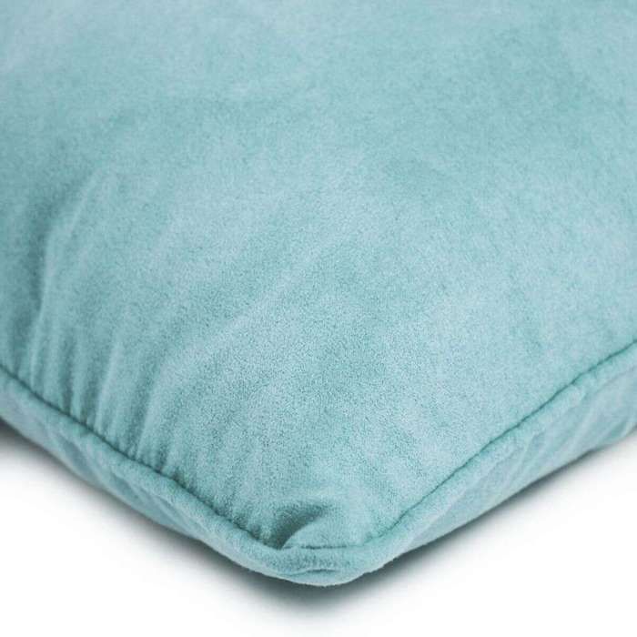 Coussin en suédine bleu clair 40x40