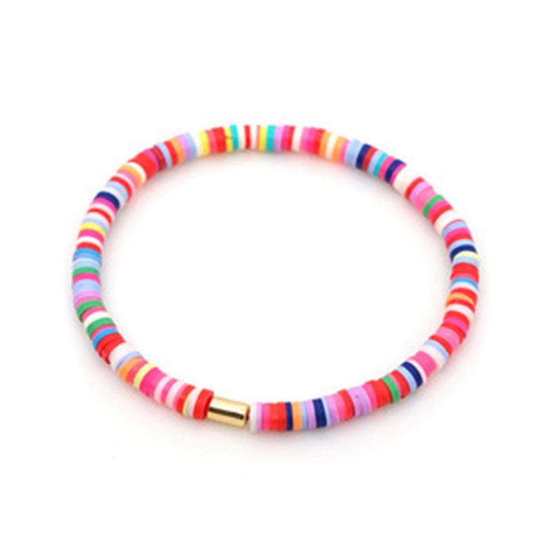 Outfit Ornament Holiday Beach Women's Bracelet Bracelet Fashionable Stylish Pottery Letters Colorful Soft Style Accessories