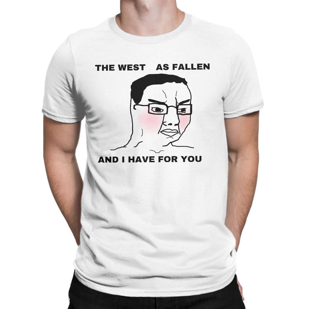 Chudjak Cotton T Shirt For Mens Summer Soyjak Funny TShirts ONeck Harajuku Tees Oversized Print Clothes