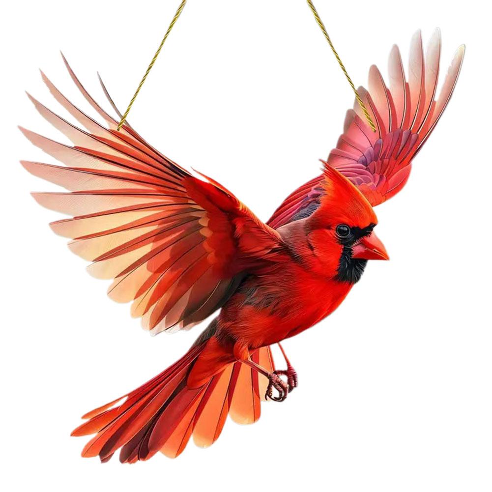 2D Hummingbird Christmas Trees Hanging Ornament Colorful Acrylic Window Decoration Porch Pendant For Home Window Indoor Decor