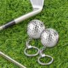2 шт. брелок для ключей с мячом для гольфа, автомобильный металлический брелок для ключей, подвеска для багажных бирок