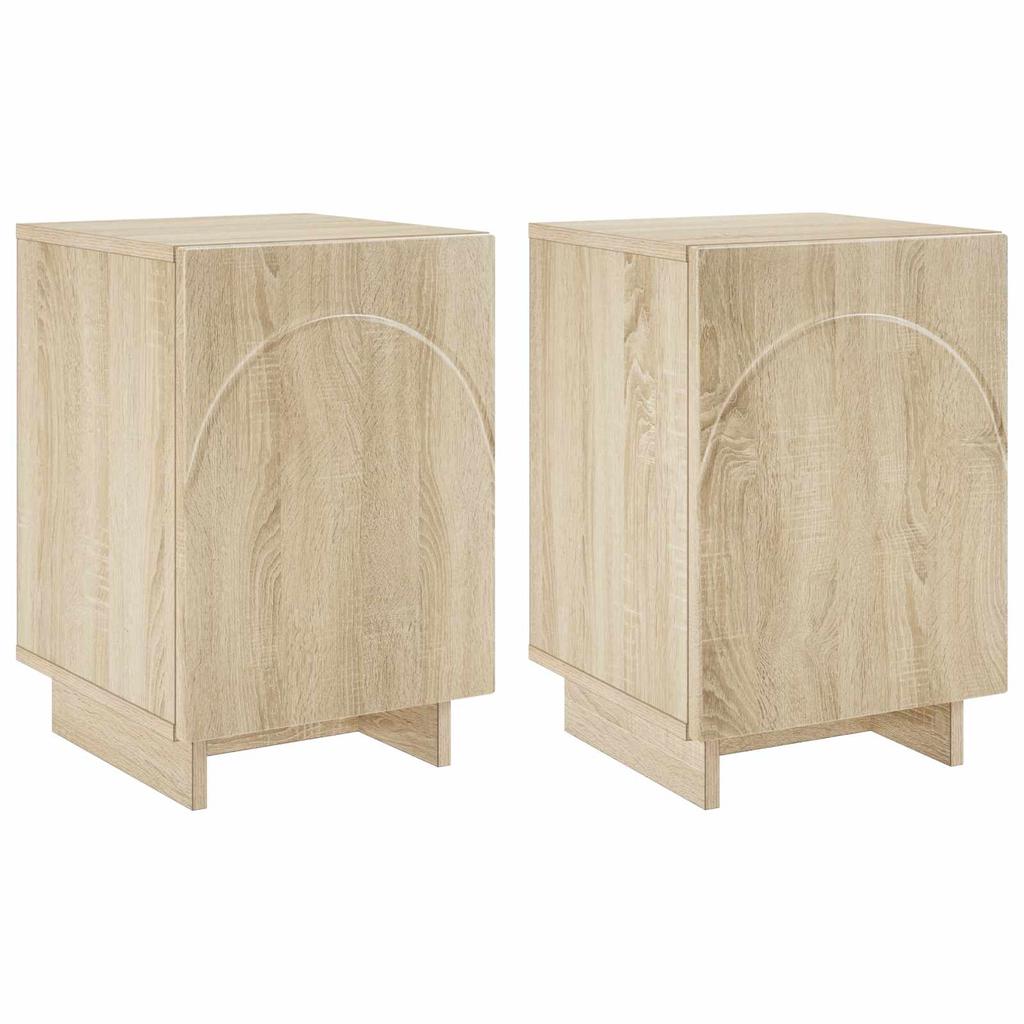 Nightstand 2 pcs Sonoma Oak 33.5 x 34.5 x 50 cm