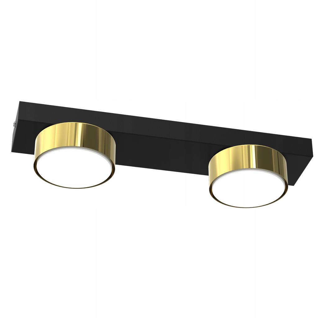 Lampa sufitowa plafon led loft gx53 czarna złota polska ozdobna nowoczesna