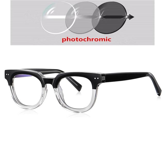 Студенты смотрят далеко. Очки по рецепту для близоруких заклепок. Оправа с защитой от синих лучей. Оптические очки от 0 -0,5 -0,75 до -6,0.