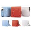 Bright Color Photography PU Leather Instant Camera Storage Bag with Adjustable Strap Case