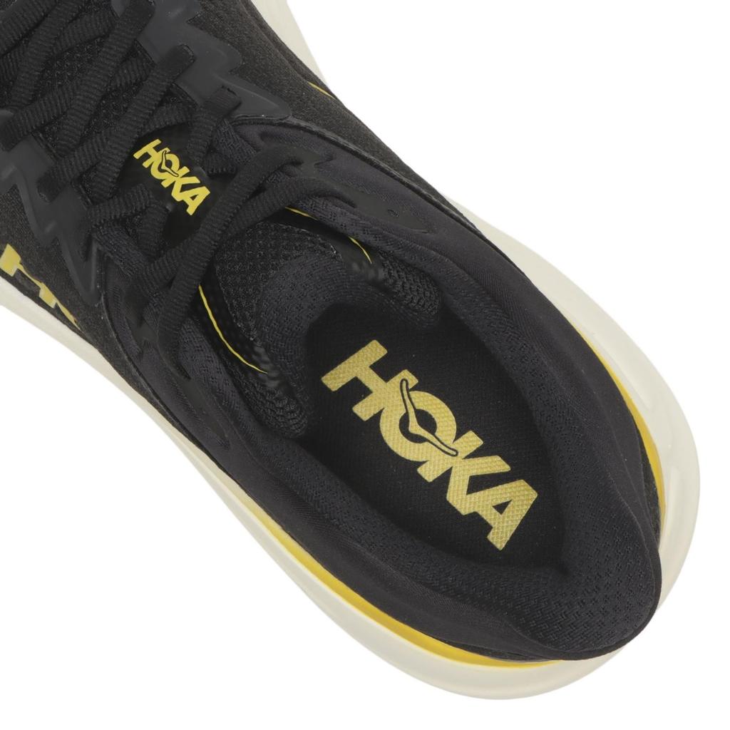 1162011-CWG Hoka BONDI 9 "УГОЛЬНО-ЧЕРНЫЙ/ЖЕЛТОЕ ЗОЛОТО" (Мужской)