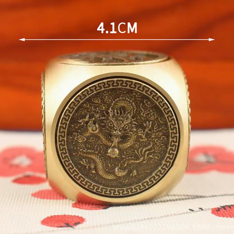 Вращающиеся шестигранные китайские монеты-спиннеры, игрушки, поделки, для снятия стресса и тревоги, сенсорный инструмент для фокусировки, подарок на день рождения, Рождество