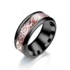 Classic 8mm Black Tungsten Wedding Celtic Dragon For Men  Stainless Steel Red Carbon Fiber Ring Band