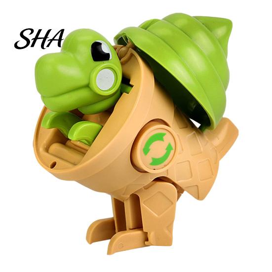Fast Food Shape Spinner Transforming Dinosaur Fidget Toy, Stress Relief Transformable Spinner, Dino Decompression Toy for Kids Adults Desk