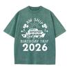 2026 Cruise Ship Birthday Trip 2026 Print Unisex T Shirt Vintage Washed Short Sleeve Crew Neck Casual Streetwear Tee
