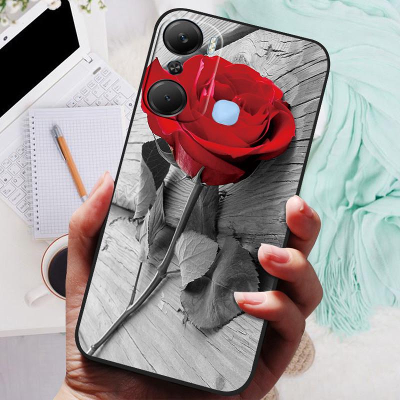 Для чехла Infinix Hot 12 Pro Черная крышка Лев Волк Силиконовые Мягкие Задние Чехлы Для Infinix Hot 12i Hot12 Pro / Hot 20 5G Чехол-накладка