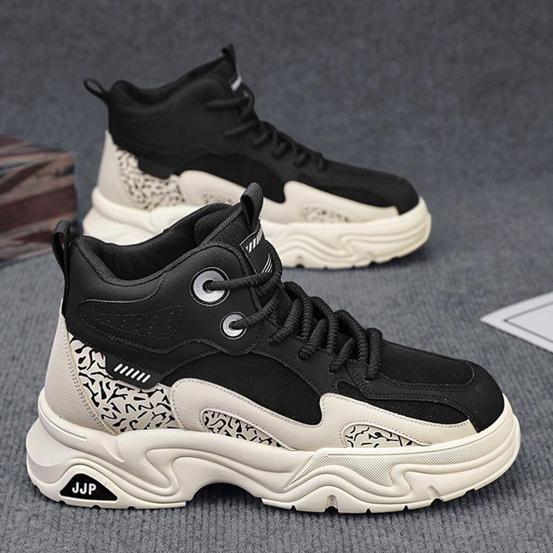 Мужские ботинки мартин 2024 осень и зима британский стиль высокие берцы не могут быть плохими, мужские повседневные ботинки большого желтого цвета на средней высоте, увеличивающие рост тоже