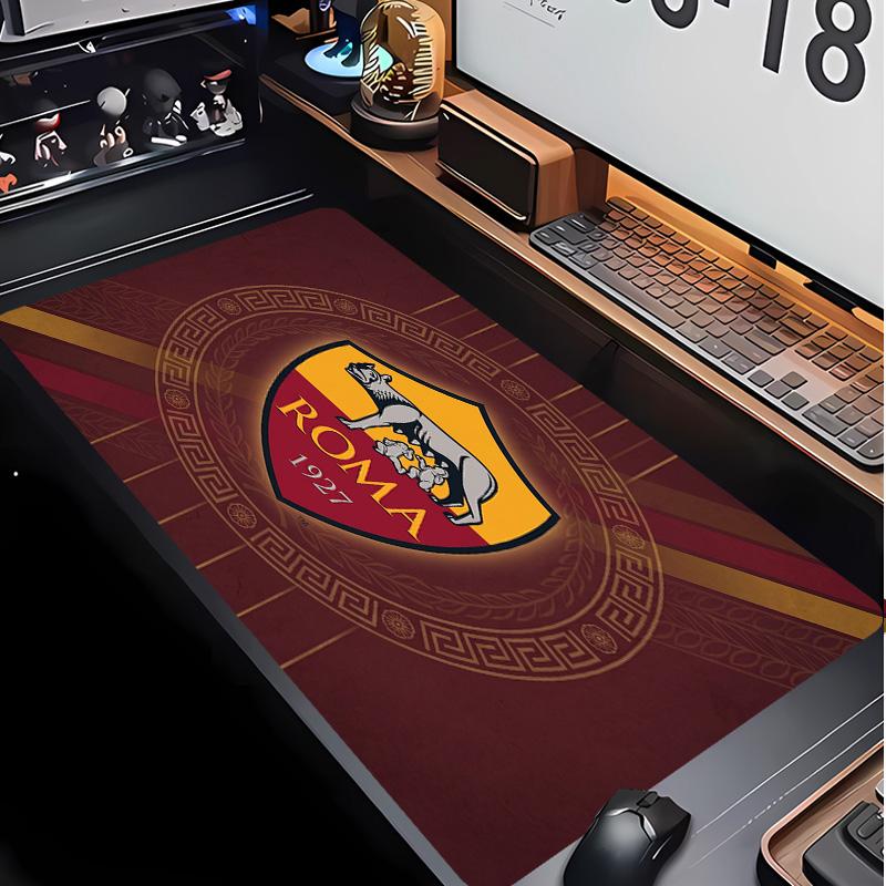 AS Roma Football Pattern Mouse Pad Non?Slip Rubber Base Gaming Mousepad For Desk Office Home