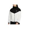 Nike Спортивная куртка Windrunner с подкладкой из шерпы, на молнии, с капюшоном, кремово-белая, черная DD0300-016