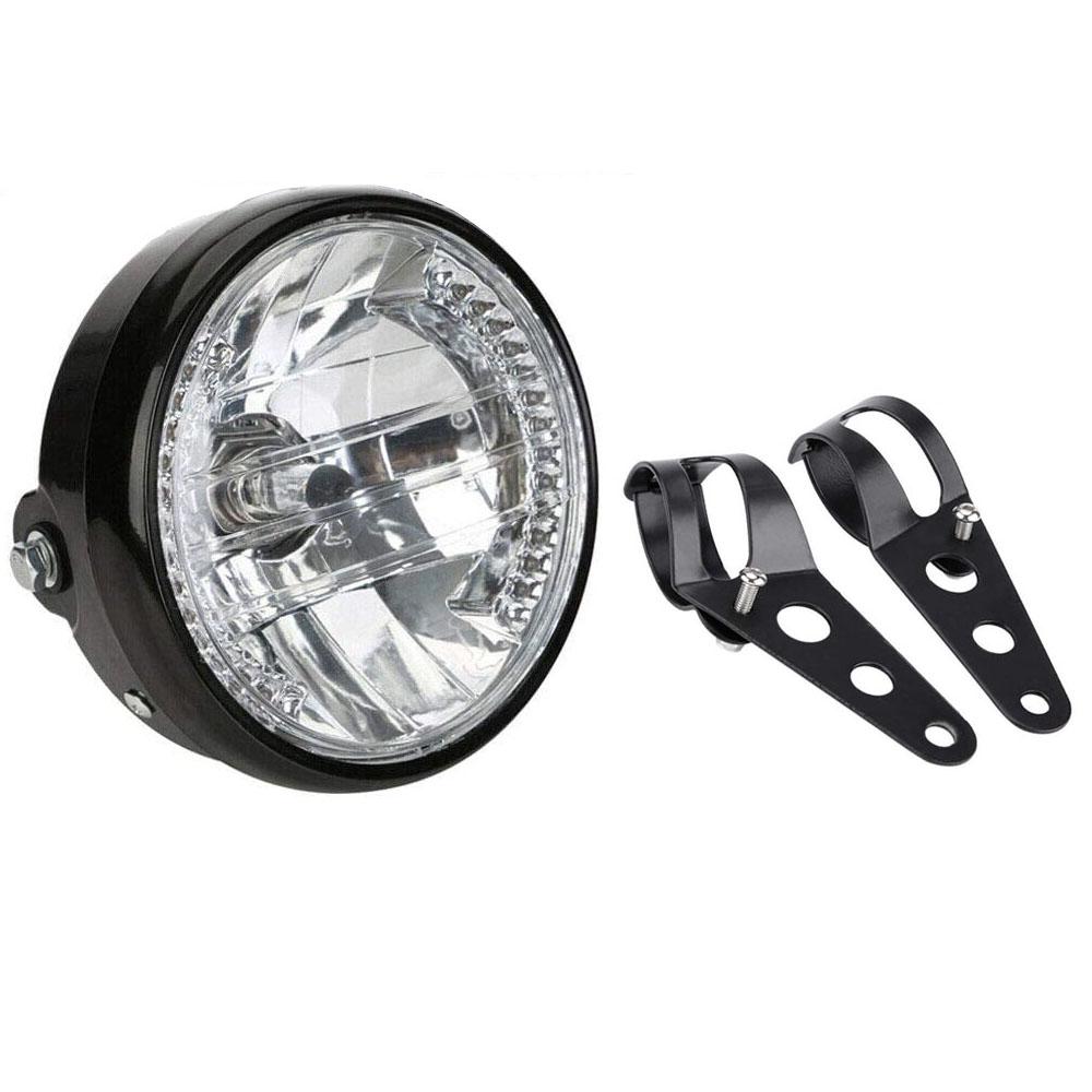 Универсальный 7-дюймовый светодиодный фонарь для мотоцикла, указатель поворота, 39-51 мм, держатель для крепления на мотоцикл Harley Honda