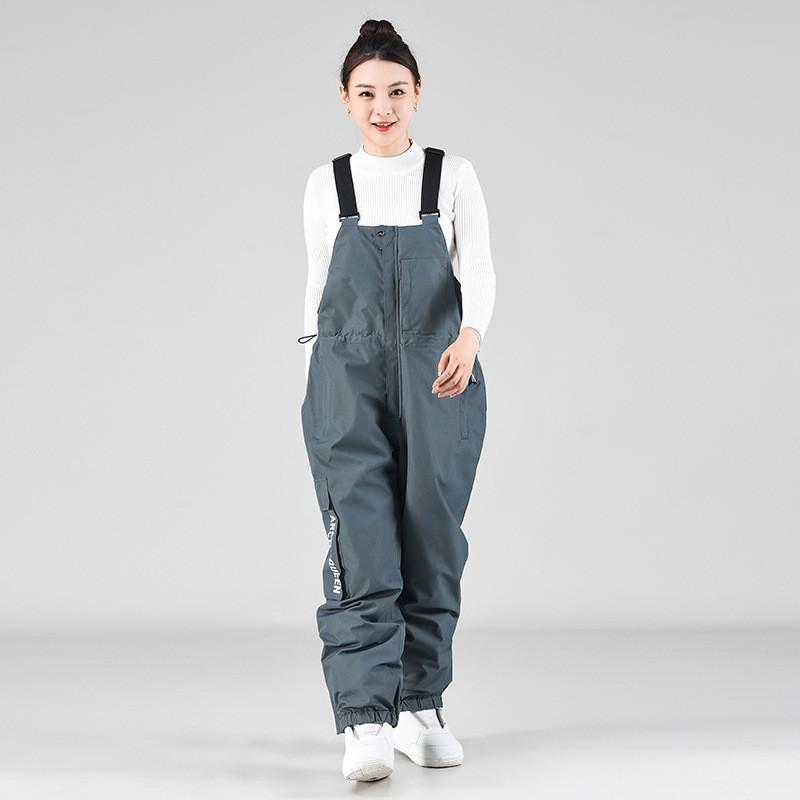Unisex Oversized Snowboarding Pants Winter Outdoor Windproof Thermal Ski Suit Men Women