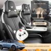Чехлы на сиденья Jihu T1: Подходит для 25 моделей, Всесезонная перфорированная кожа, Полностью закрывающиеся универсальные автомобильные чехлы