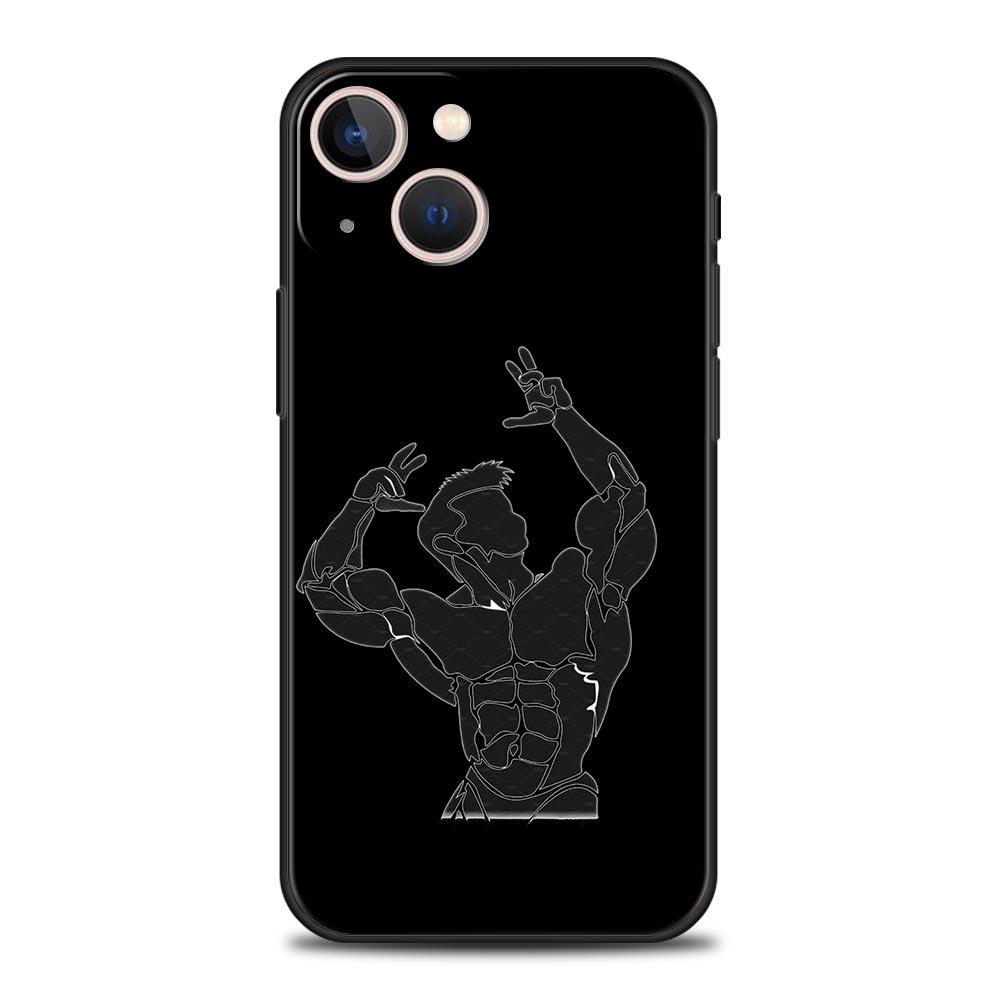 Чехол для телефона для зала, фитнеса, бодибилдинга для iPhone 17 16 15 Pro Max 11 12 13 14 7 8 Plus SE 2020 X XR XS, мягкий черный