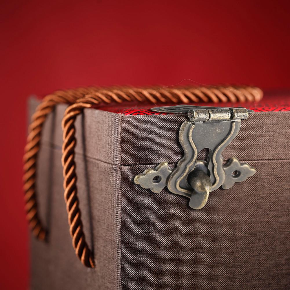 10 Packs Retro Style Bronze Tone Jewelry Case Box Lock Latch Hasp Wooden Box