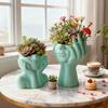 Sculpture Form Plaster Painting Flowerpot Silicone Mold DIY Mixed Clay Gypsum Garden Planter Molds Home Decoration Vase Mould