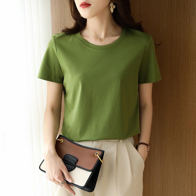 Летняя новинка Футболка с короткими рукавамиБазовый слойЖенский внутренний топ