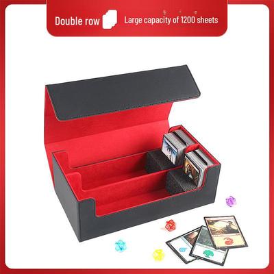 Популярная двухрядная магнитная коробка для карточной игры Planet емкостью 1200 штук из искусственной кожи