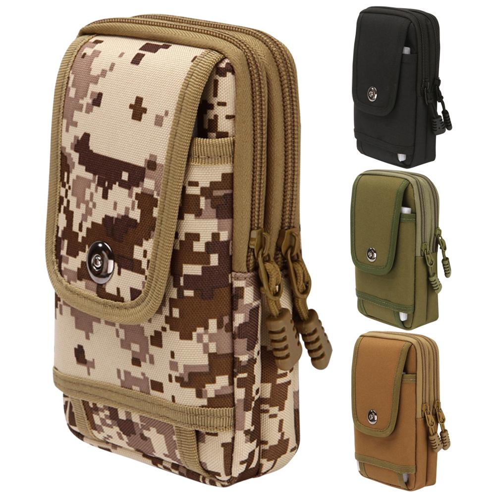 7Inch Outdoor Molle Fanny Pack Oxford Cloth Waist Phone Pouch Wear-Resistant Outdoor Belt Bag for Outdoor Camping