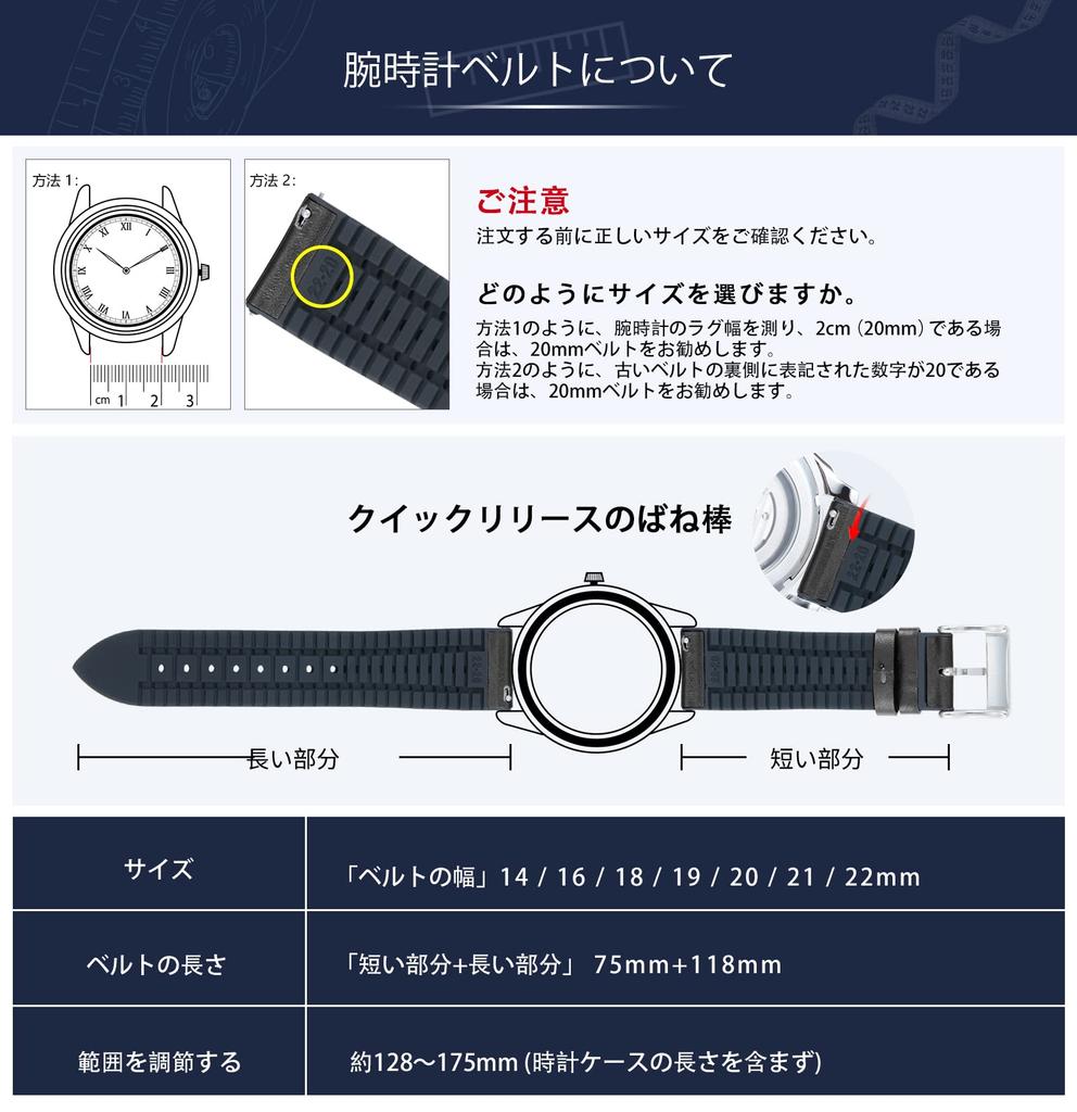 BINLUN Кожаный ремешок для часов с внутренней дышащей гибридной системой, быстросъемный, для часов, смарт-часов, унисекс, серебристый, резина, ремешок, ремешок, (Черный, 22 мм, Пряжка)