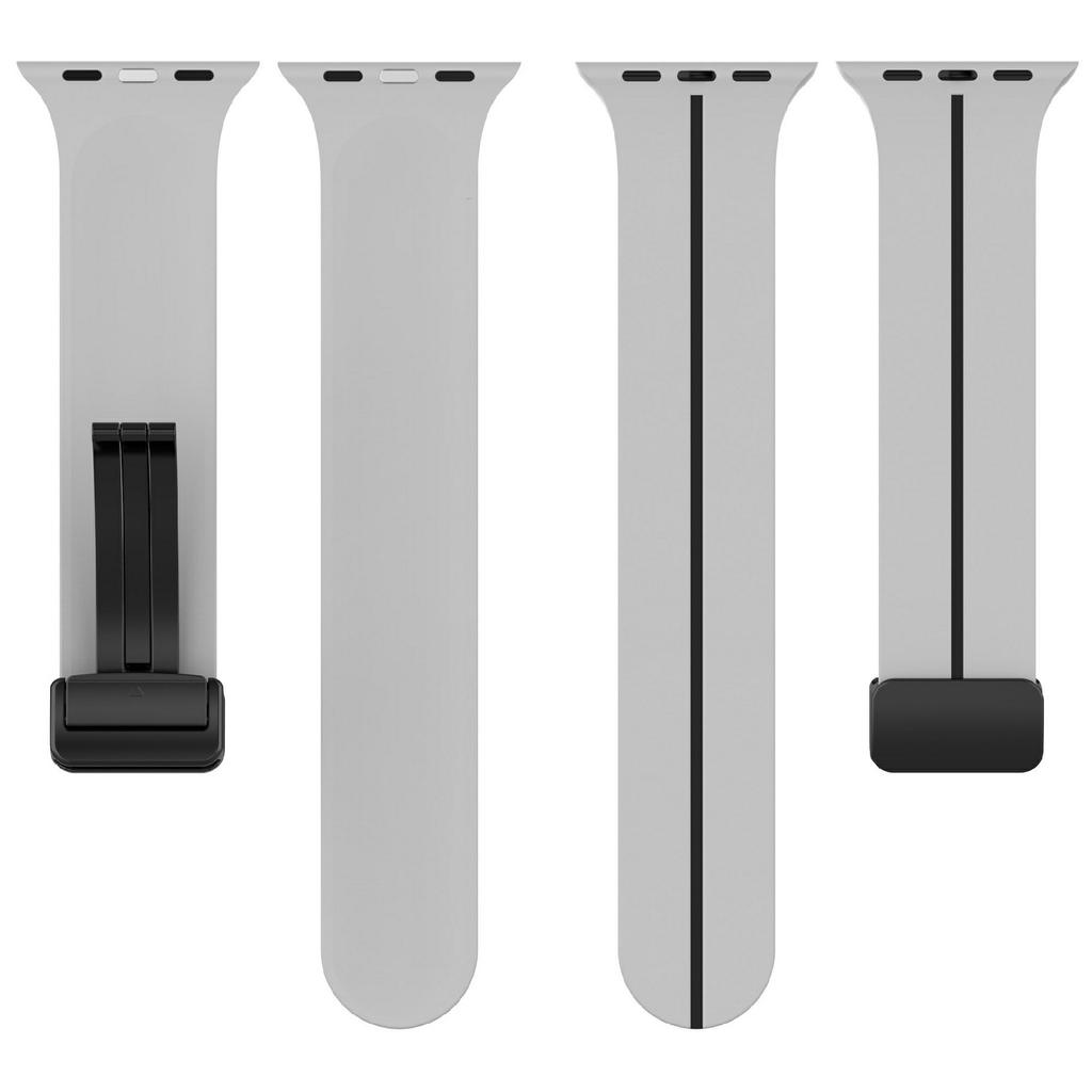 KALEBOL Magnetic Silicone Strap for Apple Watch Series 10 Ultra 9 8 7 SE 6 5 4 3 2 1 46mm 49mm 45mm 44mm 42mm Stripe Watch Band