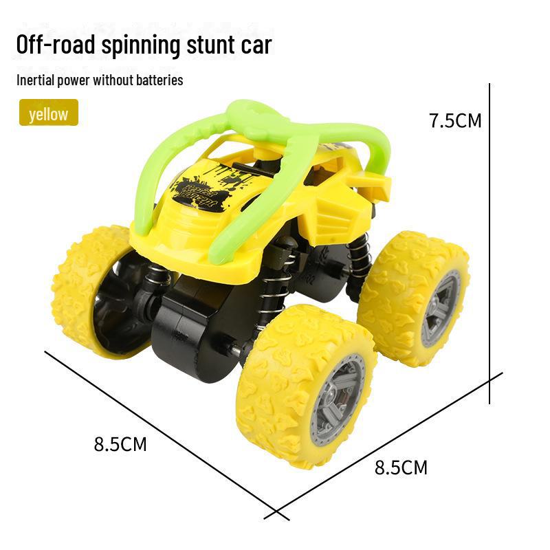 Детская четырехколесная инерционная трюковая машинка - вращающаяся внедорожная модель игрушки